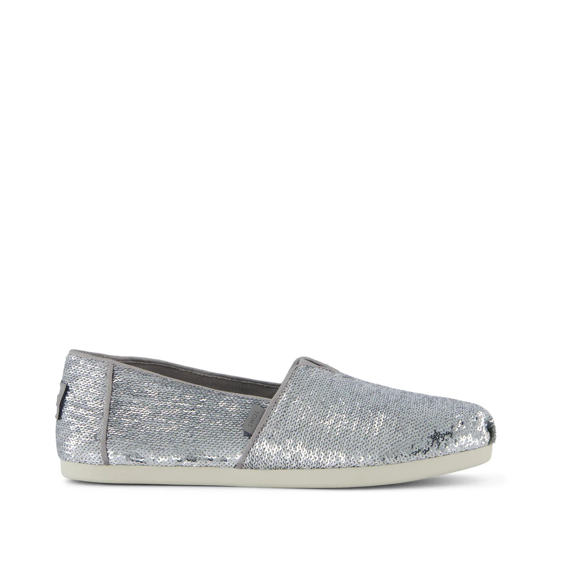 Womens Alpargata Classic Silver Metallic Sequins | Toms EMEA