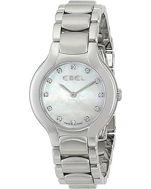EBEL Women's 1216038 "Beluga" Stainless Steel Watch with Diamond Markers | Amazon (US)