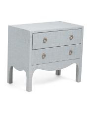27x15x24in Two Drawer Swoop Linen Side Table | TJ Maxx
