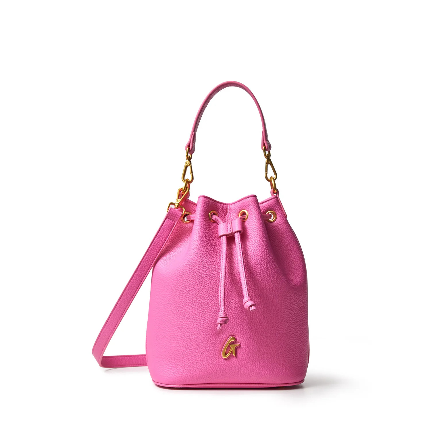 MEDIUM PEBBLE BUCKET BAG - HOT PINK | Glam-Aholic Lifestyle