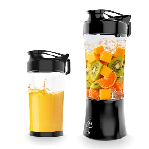 Portable Smoothie Blender,Cordless Blender Bottle Electric,24oz. Vessel,USB-C Rechargeable portable juicer, Electric Protein Shaker Bottles with Leakproof Lid, Ideal for Shakes and Frozen Drinks | Amazon (US)