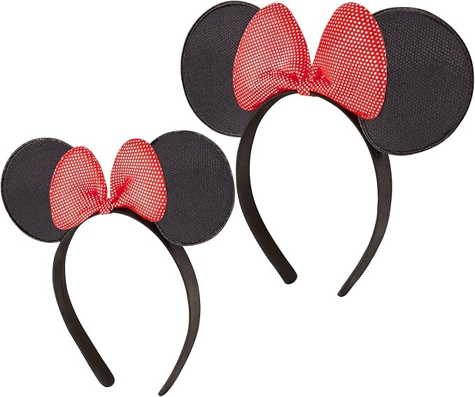 Disney Minnie Mouse Ears Adult, Set of 2 Headbands for Mommy and Me, Matching for Adult and Littl... | Amazon (US)