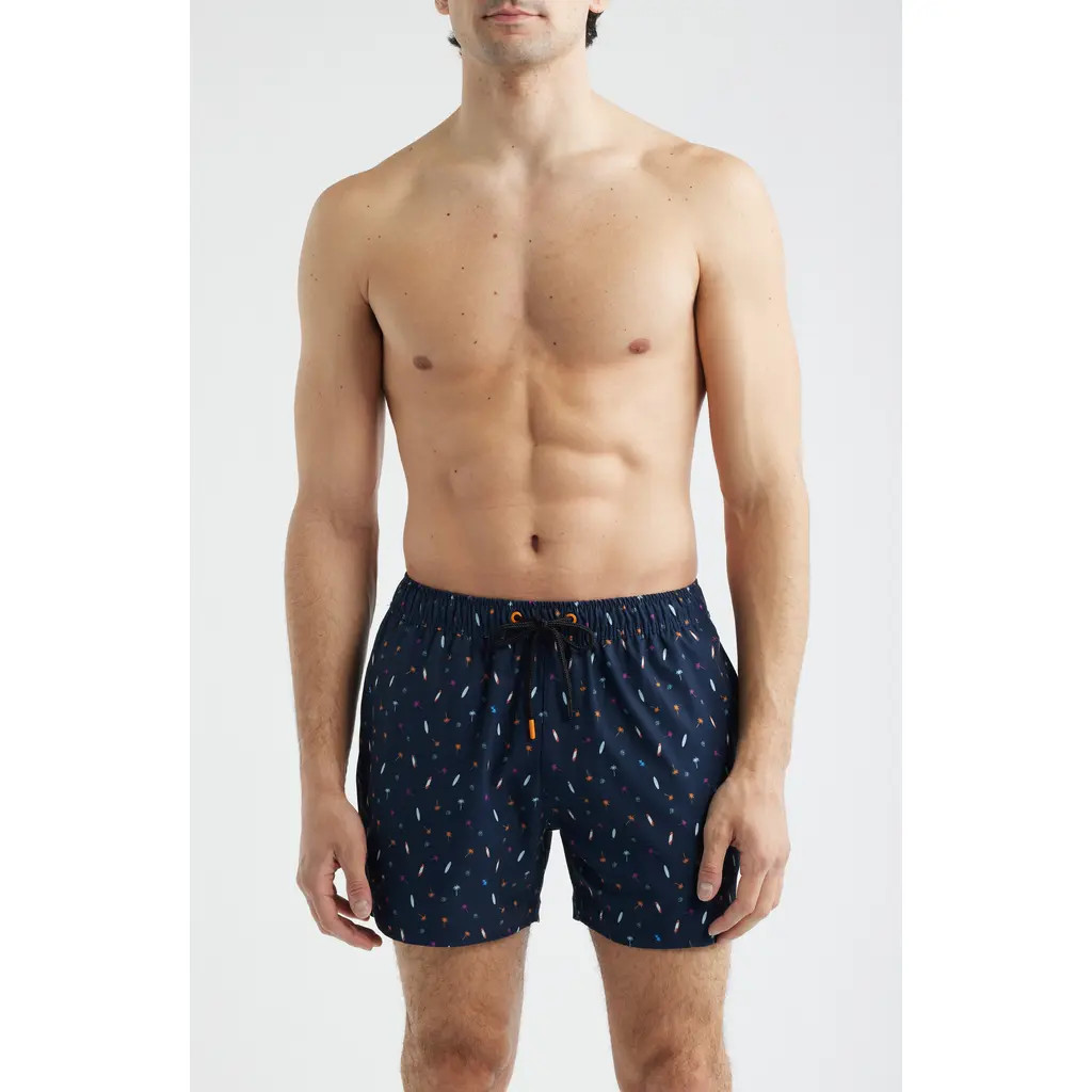 Save The Duck Ademir Swim Trunks in Palms & Surfboards at Nordstrom, Size Xx-Large | Nordstrom