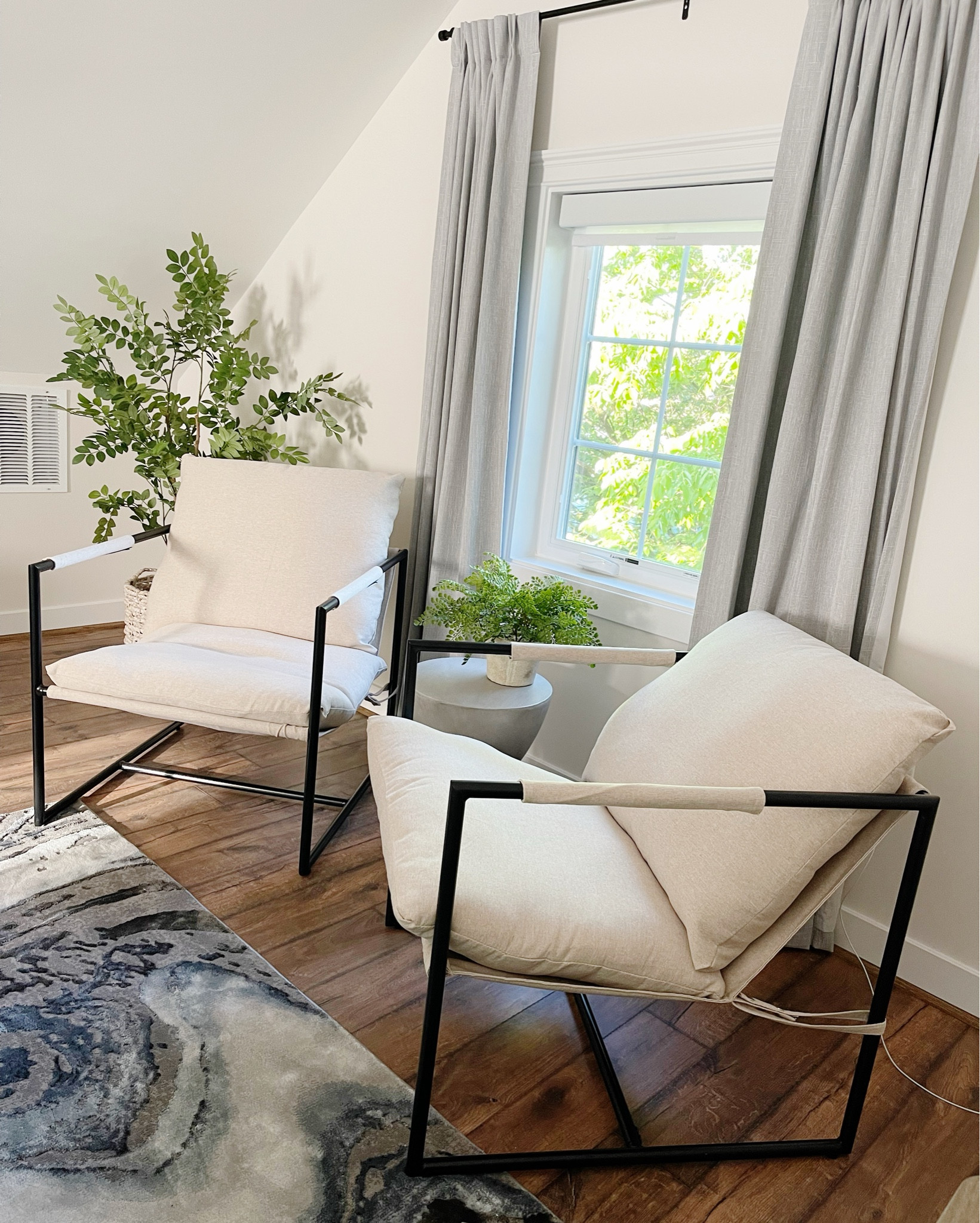 Love a cozy sitting area in a bedroom. These chairs are from Walmart and are so comfortable! 

#LTKFindsUnder50 #LTKHome #LTKFindsUnder100