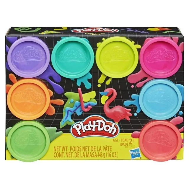 Play-Doh 8-Pack Neon Non-Toxic Modeling Compound with 8 Multicolor | Walmart (US)
