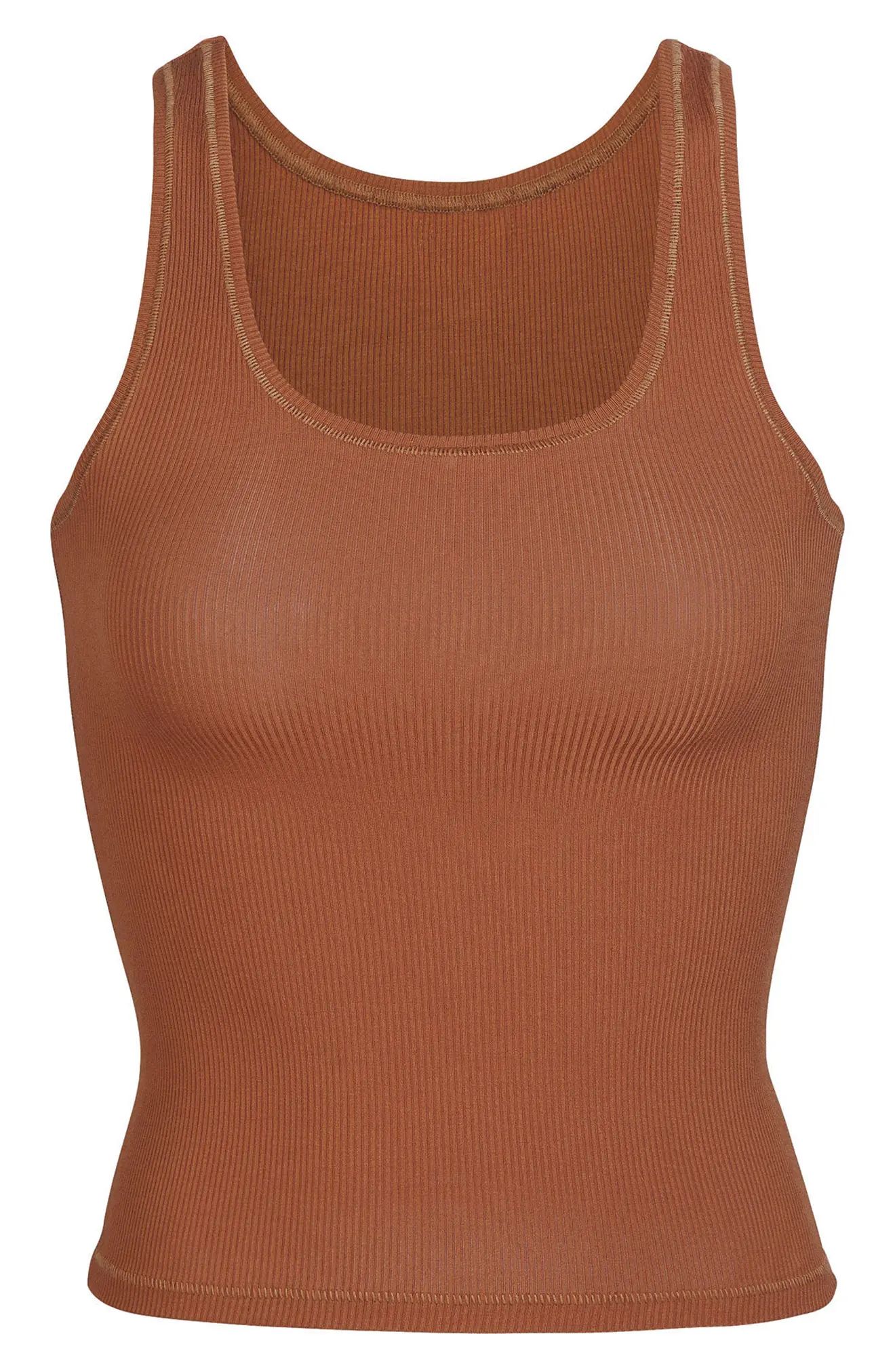 Plus Size Women's Skims Soft Lounge Tank, Size 4 X - Brown | Nordstrom