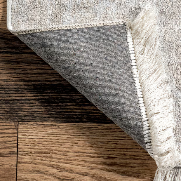 Ivory Fading Floral Fringe Area Rug | Rugs USA