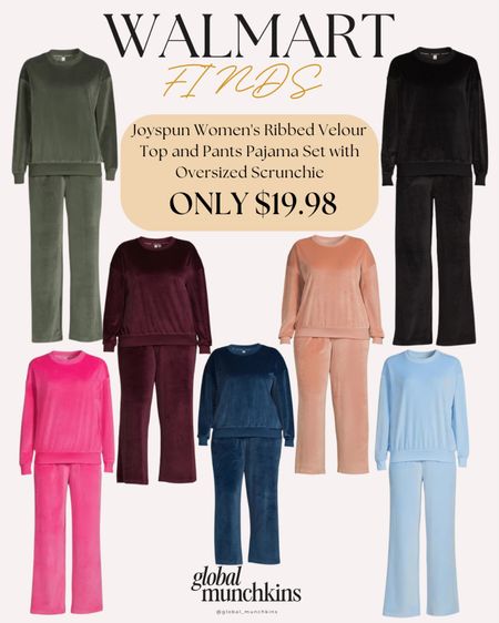 Walmart velour set comes in 7 colors! So comfortable, cute and only $19.98!
Perfect Holiday cozy outfit !

#LTKHoliday #LTKstyletip #LTKover40