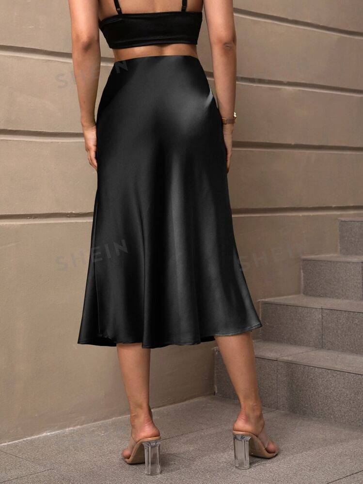 SHEIN BAE High Waist Solid Skirt | SHEIN