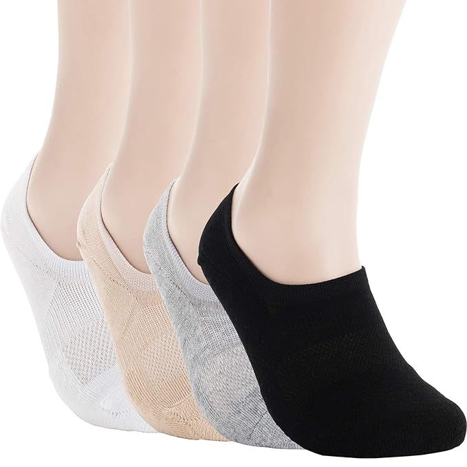 Pro Mountain Unisex No Show Flat Cushion Athletic Cotton Sneakers Sports Socks | Amazon (US)