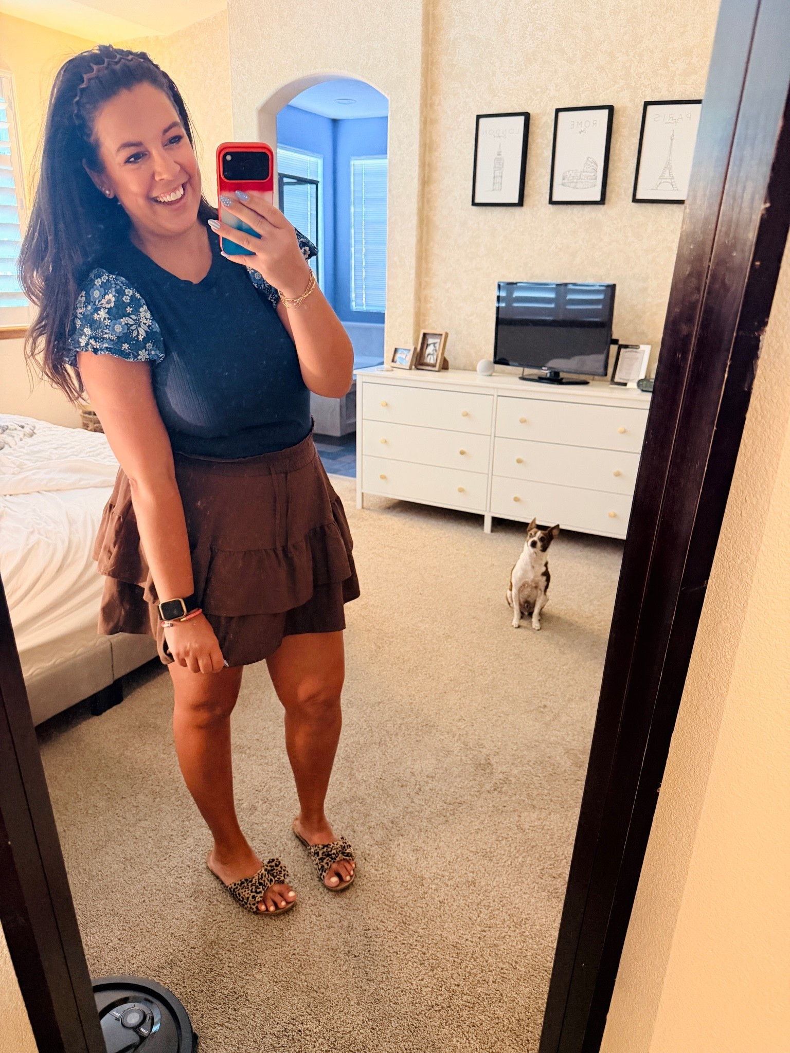 I have this brown skort in 3 different colors. The shorts underneath are so comfy! Perfect length for teaching. 

I’m wearing my typical size large.

#LTKootd #LTKMidsize #LTKSeasonal
