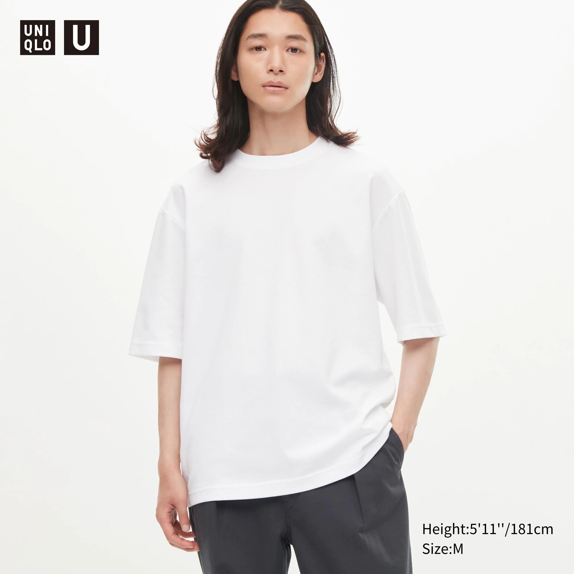 U AIRism Cotton Oversized Crew Neck T-Shirt | UNIQLO (US)