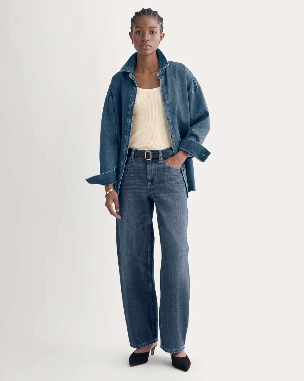 Everlane Loose Curve Jean | Tungsten Dark | 25 | Cotton | Everlane