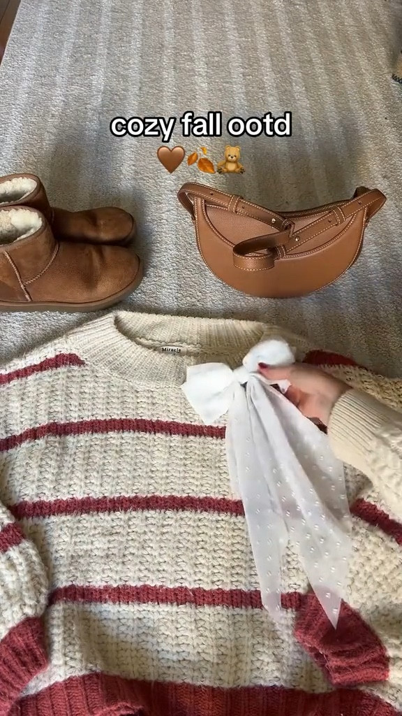 transitional fall outfit inspo, fall fashion, fall outfit, fall outfits, fall 2025, fall dress, fall fashion, inspo, outfit ideas, outfit fall, preppy outfits, striped sweater, cozy sweater, cute sweater, 