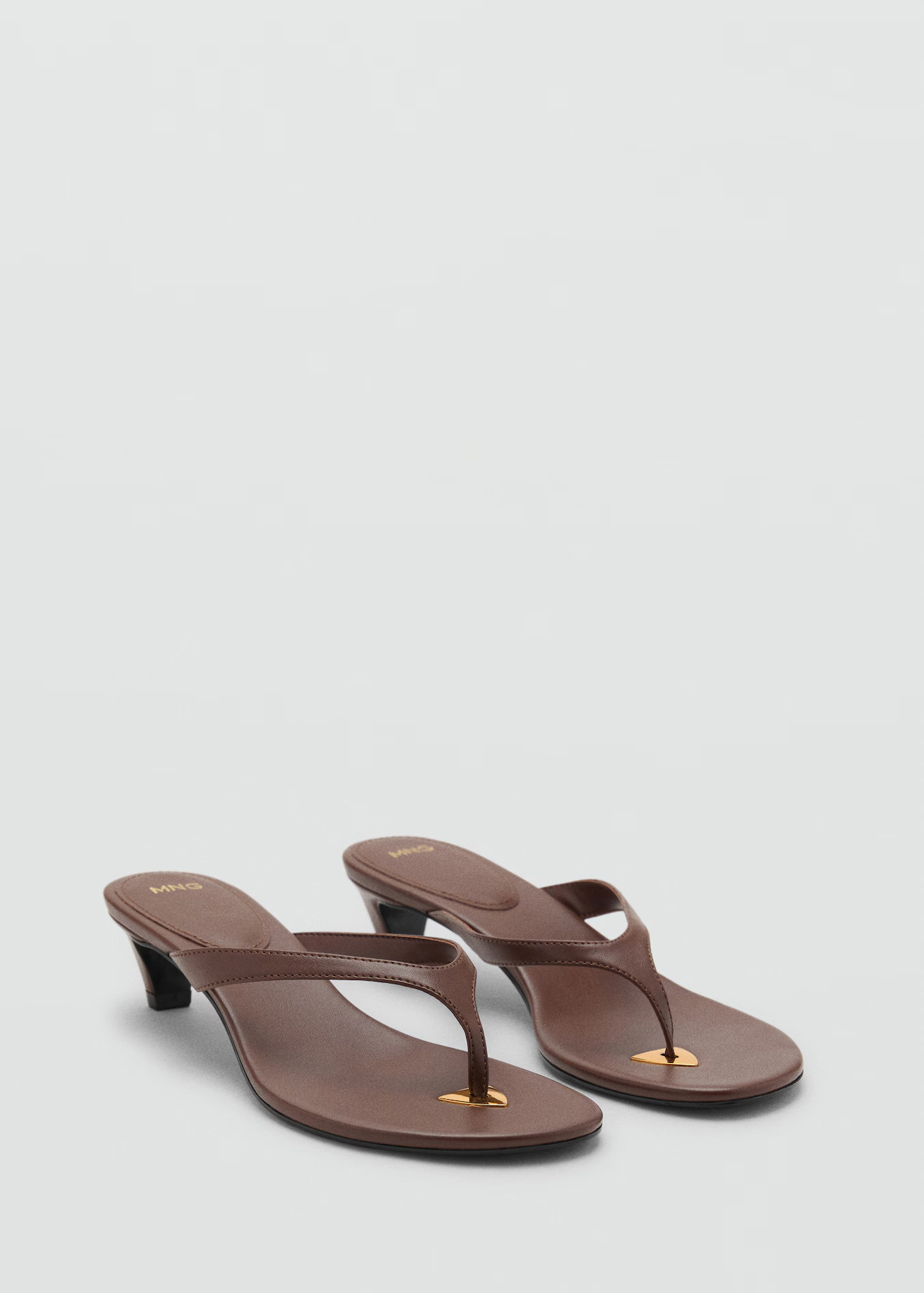 Heeled sandals with metallic detail - Women | MANGO USA | Mango (US/MX/AU)
