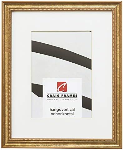 Craig Frames 314GD 8 x 10 Inch Ornate Gold Picture Frame Matted to Display a 5 x 7 Inch Photo | Amazon (US)