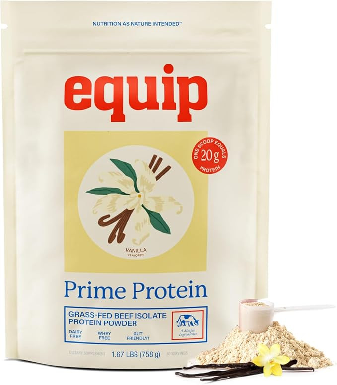 Equip Foods Prime Protein Powder | Clean, Grass Fed Beef Protein Powder | Carnivore Protein Isola... | Amazon (US)