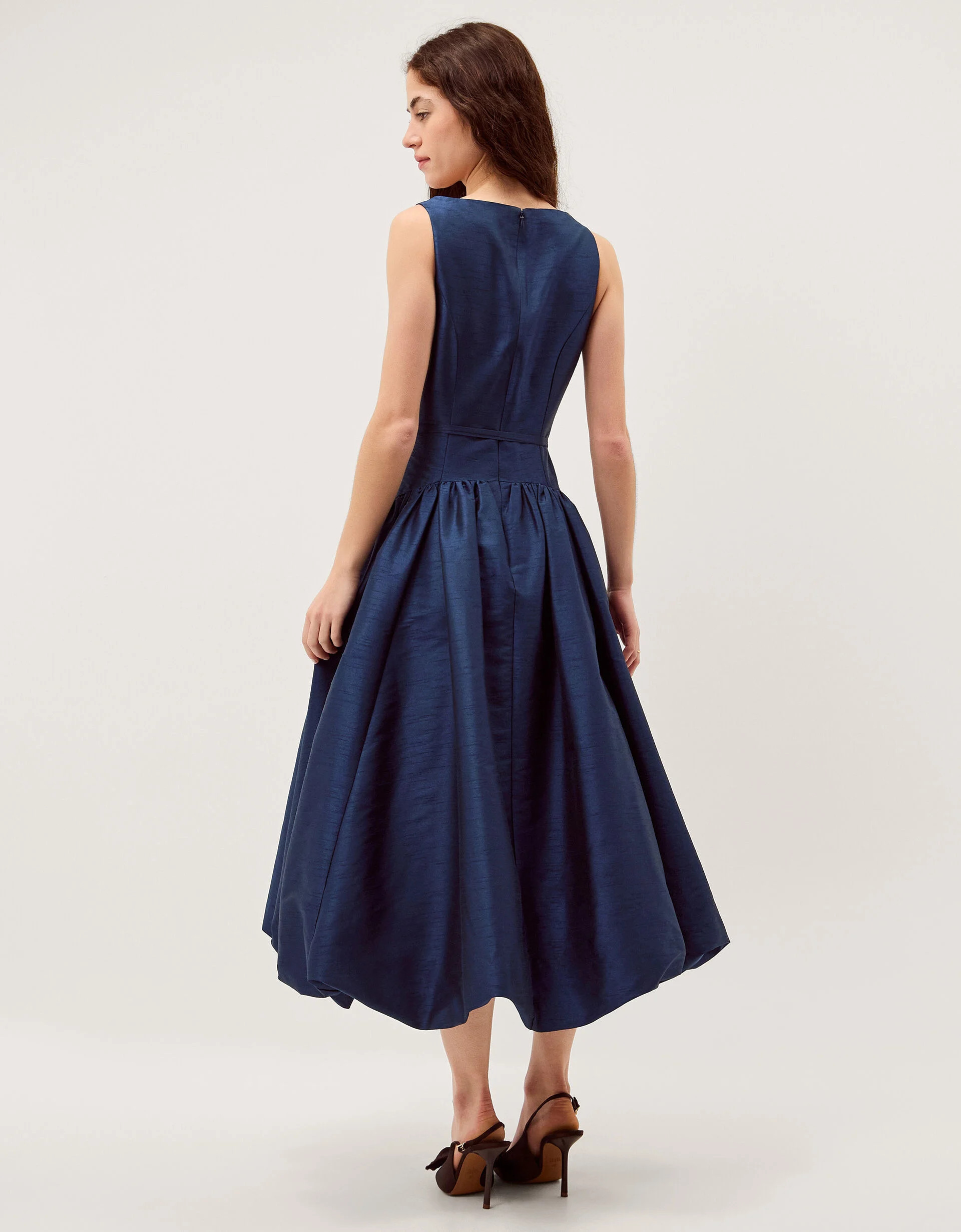 Mila Fit and Flare Midi Dress Blue | Monsoon (UK)