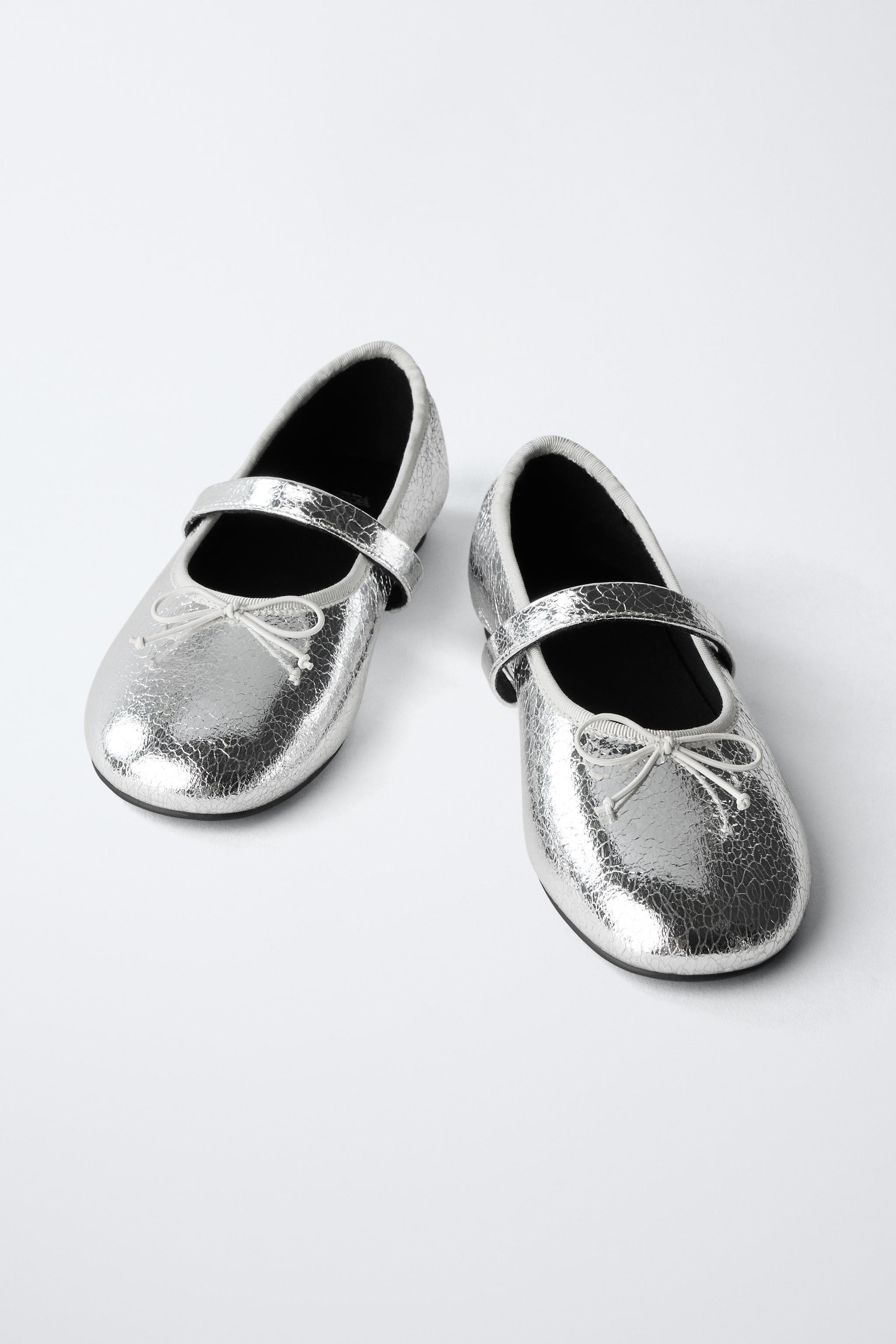 METALLIC BALLERINA | Zara UK