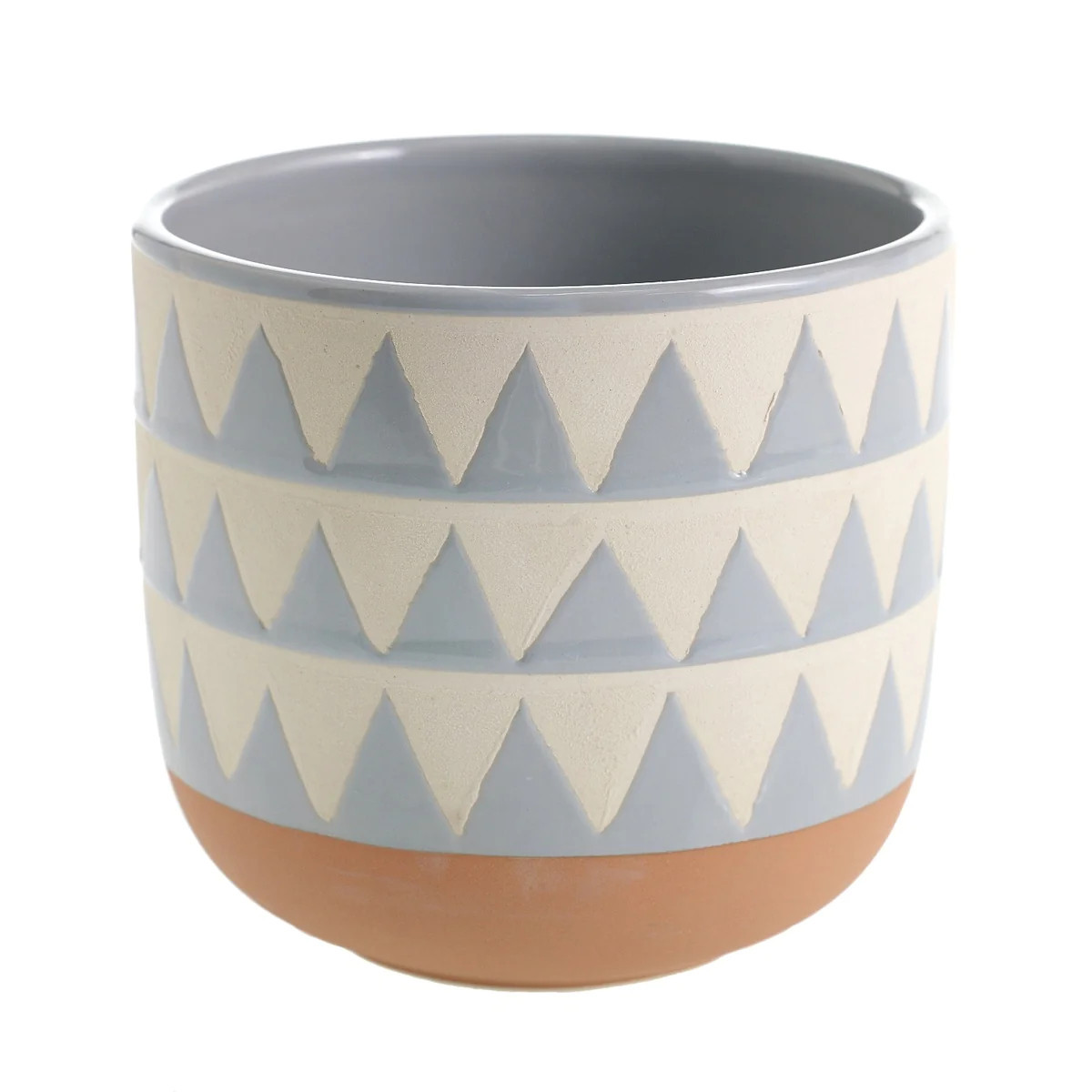 Sully Blue and White Geometric Pot | Megan Molten