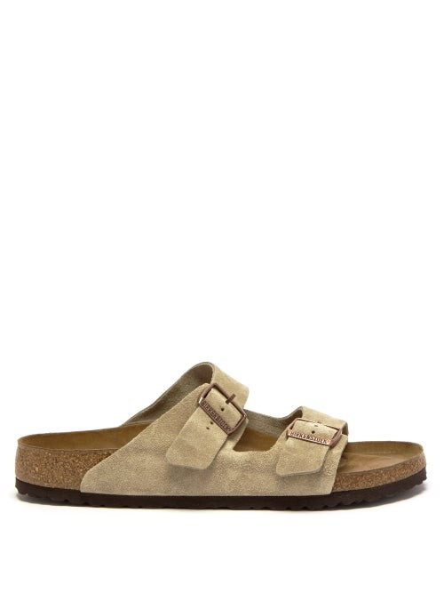 Birkenstock - Arizona Suede Sandals - Mens - Beige | Matches (US)