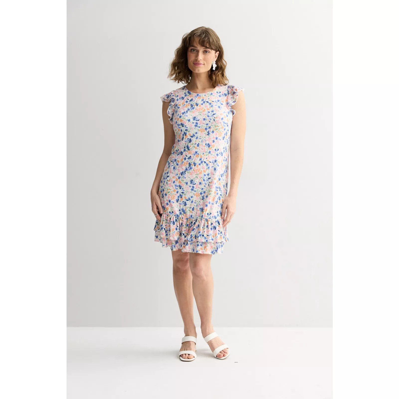 Women's Harper Rose Flutter Sleeve Ruffle Mini Dress, Size: 2, Ivory Team | Kohl's