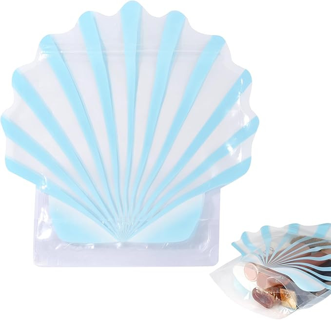 Luvlewen 20pcs Seashell Bags, Hangover Recovery Kit Bags, Stand Up Pouch Bags, Resealable Mylar B... | Amazon (US)