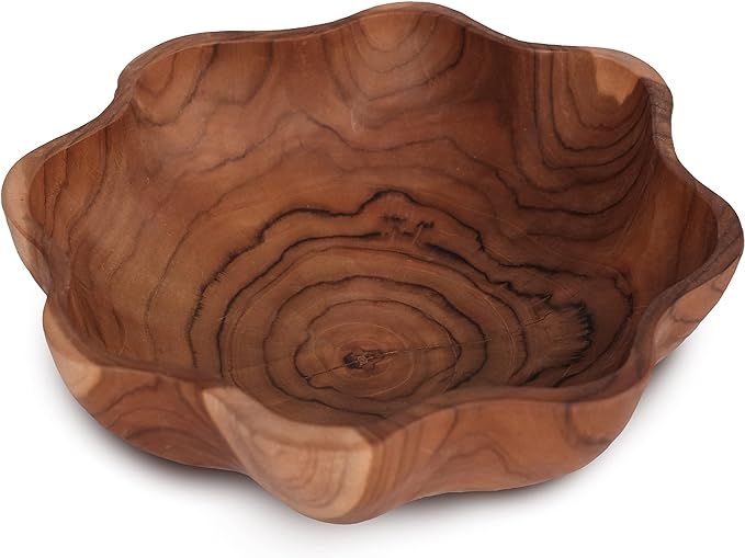 Handcrafted Teak Root Bowl for Distinctive Decor Addition - Authentic Artisan Wood Bowl Centerpie... | Amazon (US)