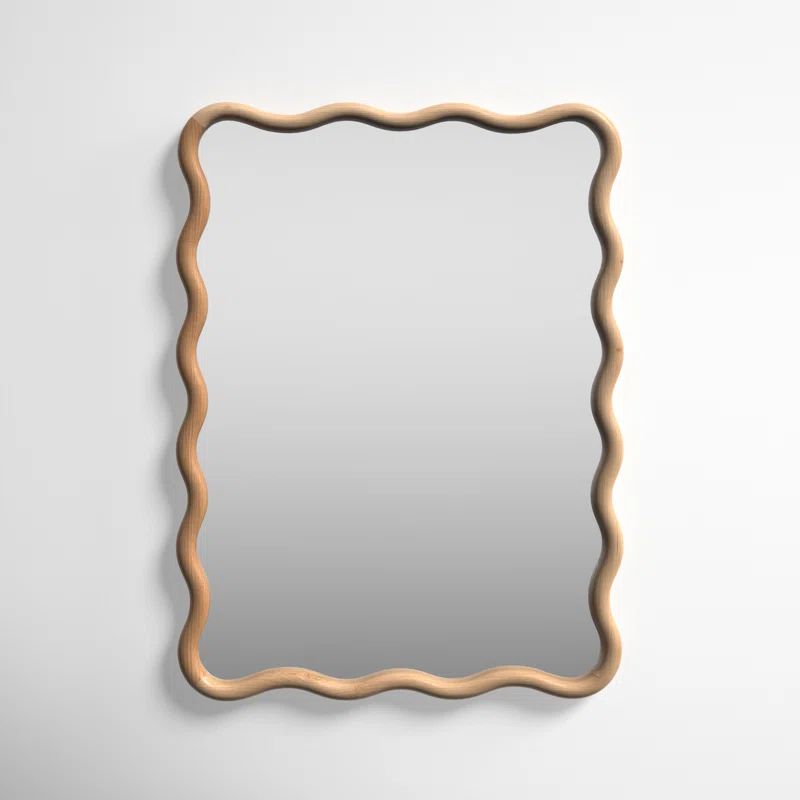 Liviana Wavy Wood Wall Mirror | Wayfair North America