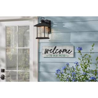 Hampton Bay Welcome to Our Patio MDF Sign IG152967 - The Home Depot | The Home Depot