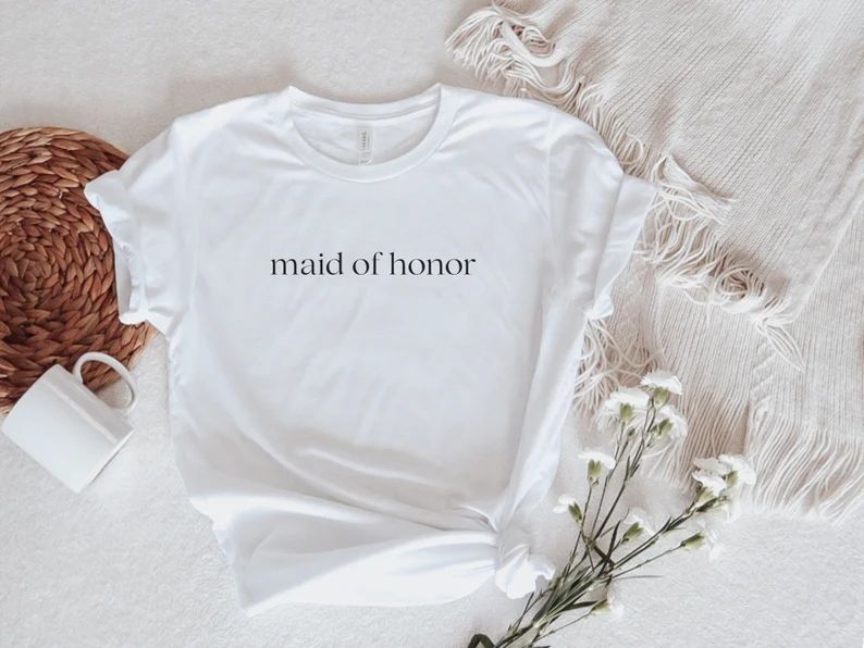 Maid of Honor Crew Tee in White  Bachelorette Party  | Etsy | Etsy (US)