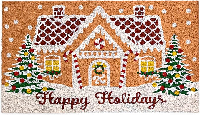 MAINEVENT Gingerbread House Door Mat 30x17 Inch, Gingerbread House Doormat for Covered Outdoor Ar... | Amazon (US)