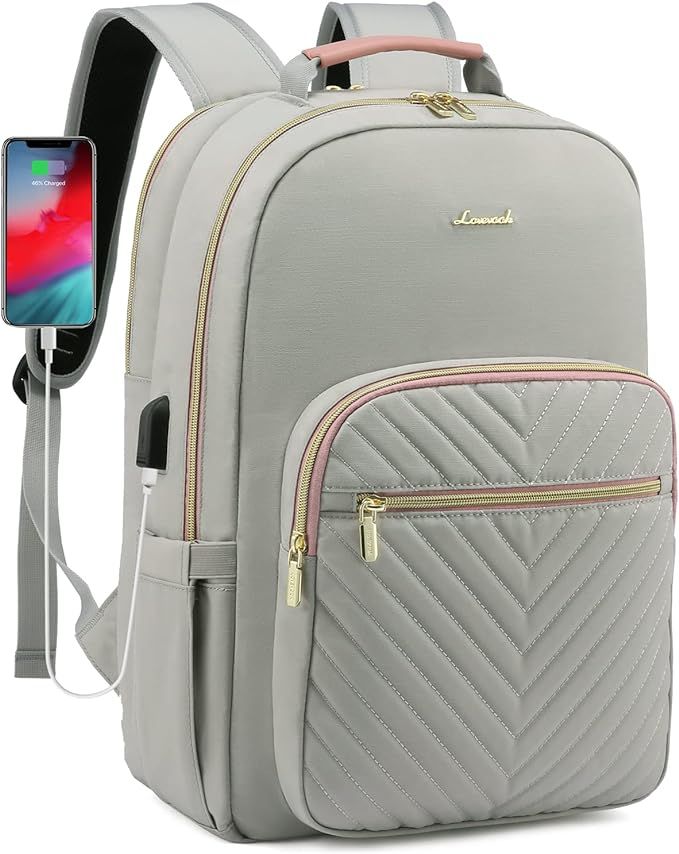 Amazon.com: LOVEVOOK Laptop Backpack for Women, Business Travel Computer Bag, Teacher Nurse Backp... | Amazon (US)