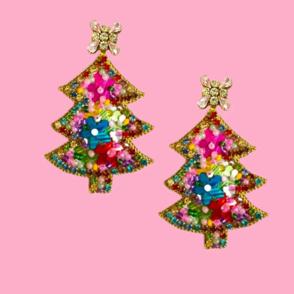 Sparkle Tree Earrings - Multi | Teggy French