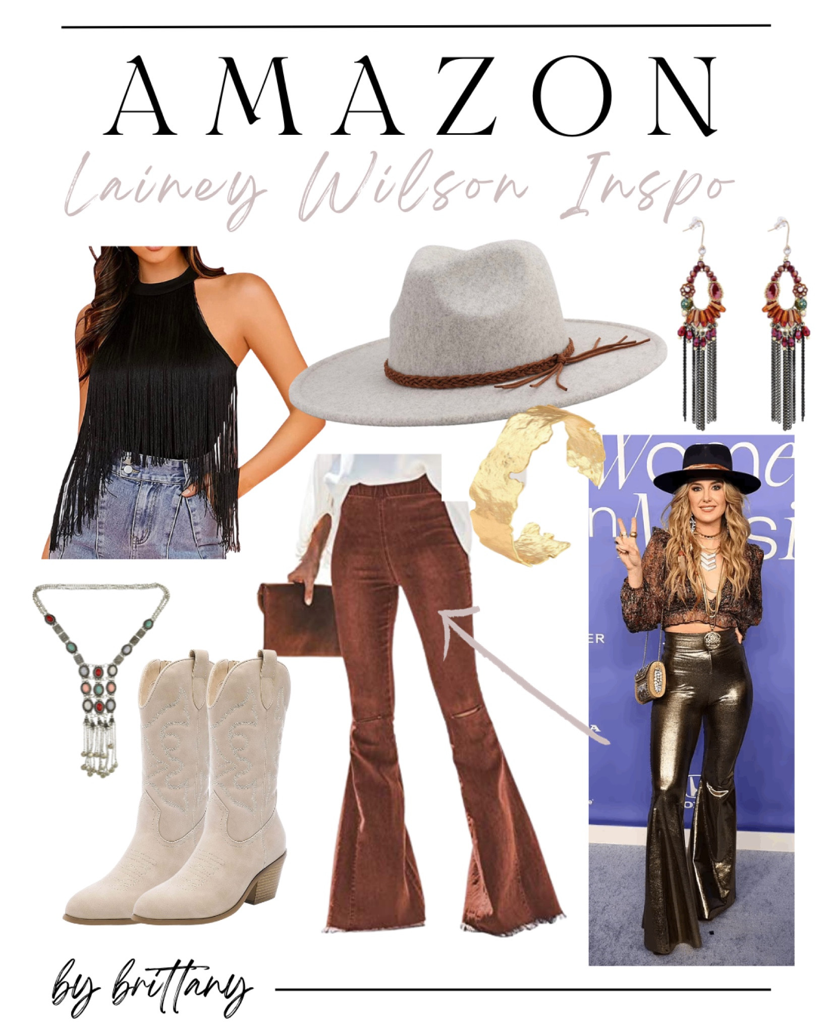 Lainey Wilson country outfit inspo for your next concert, girls trip to Nashville or Halloween Costume party. This look will turn heads, in such a good way! 

#LTKGiftGuide #LTKshoecrush #LTKstyletip