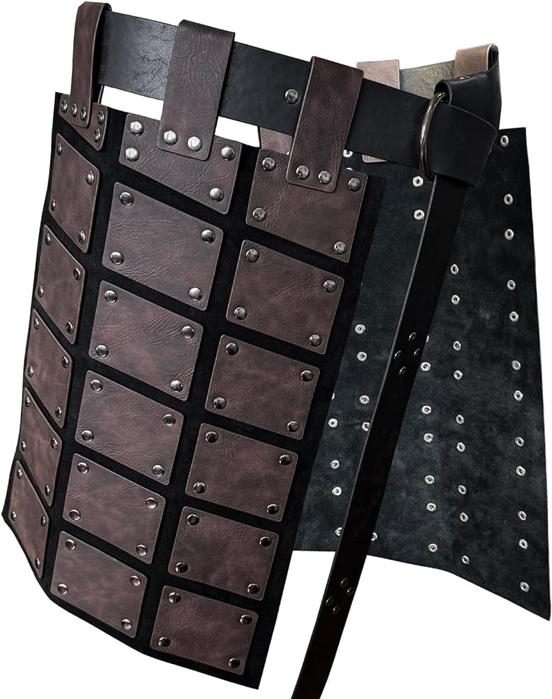 HiiFeuer Medieval Faux Leather Thigh Armor, Retro Double Sides Waist Armor with Belt, Mercenary&K... | Amazon (US)