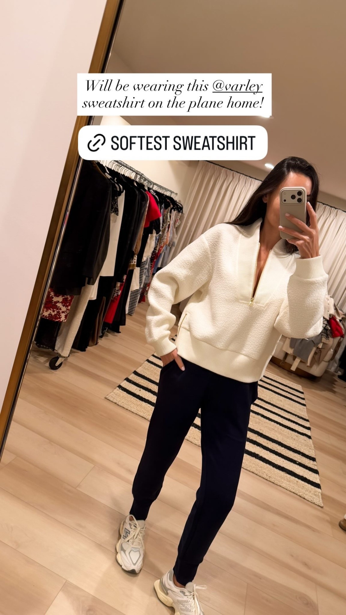 Will be wearing this @varley sweatshirt on the plane home! Travel outfit, fall outfit. 

#LTKTravel #LTKActive #LTKootd