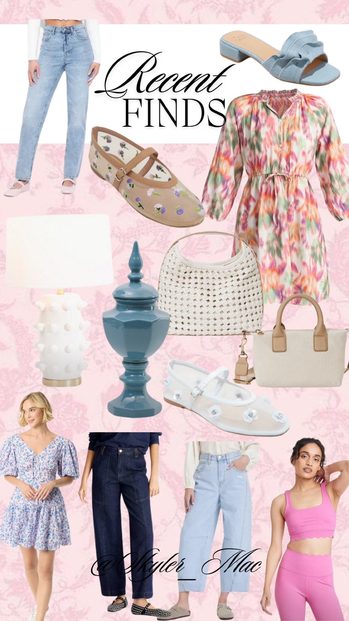 Spring dresses. Ballet flats. Sandals. Home lighting. Jeans. Lamps. Spring active. Active wear. Scallop. Bow jeans. 

#LTKFitness #LTKFindsUnder100 #LTKHome