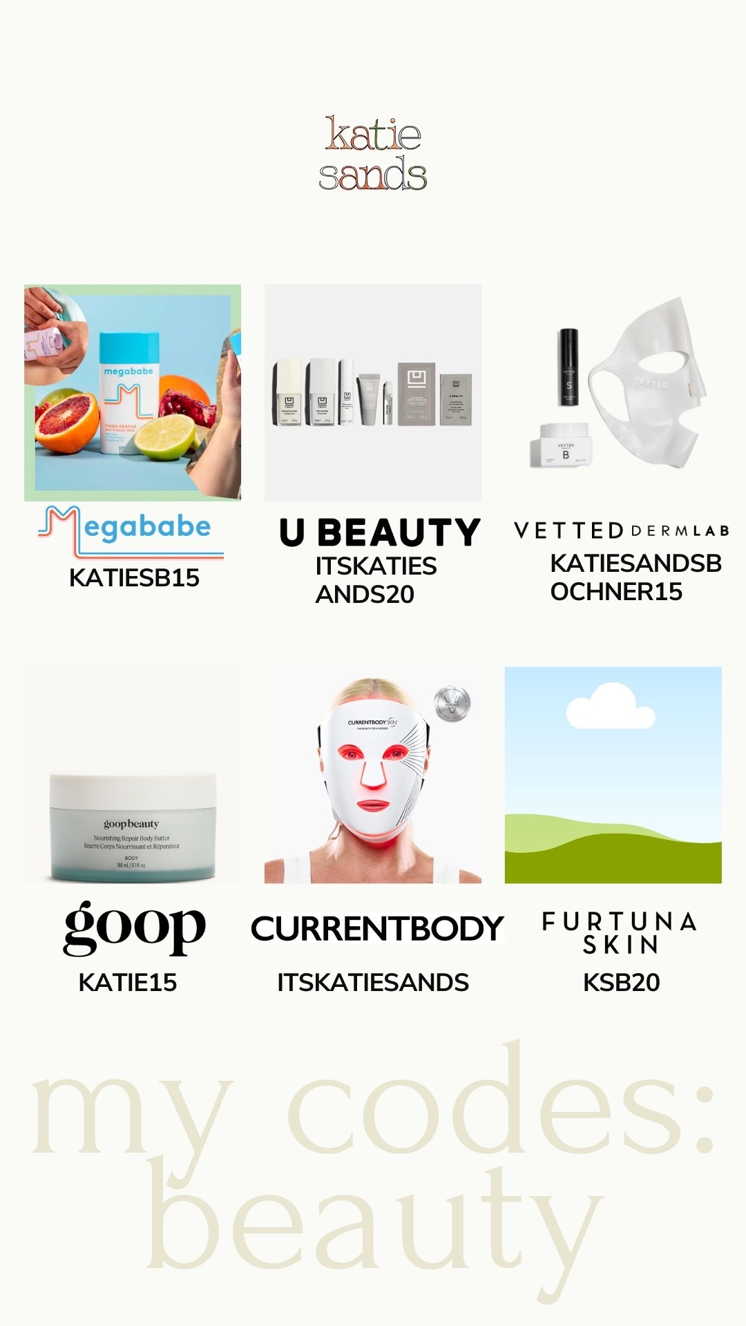 discount codes: beauty!

#LTKselfcare #LTKgrwm #LTKBeauty