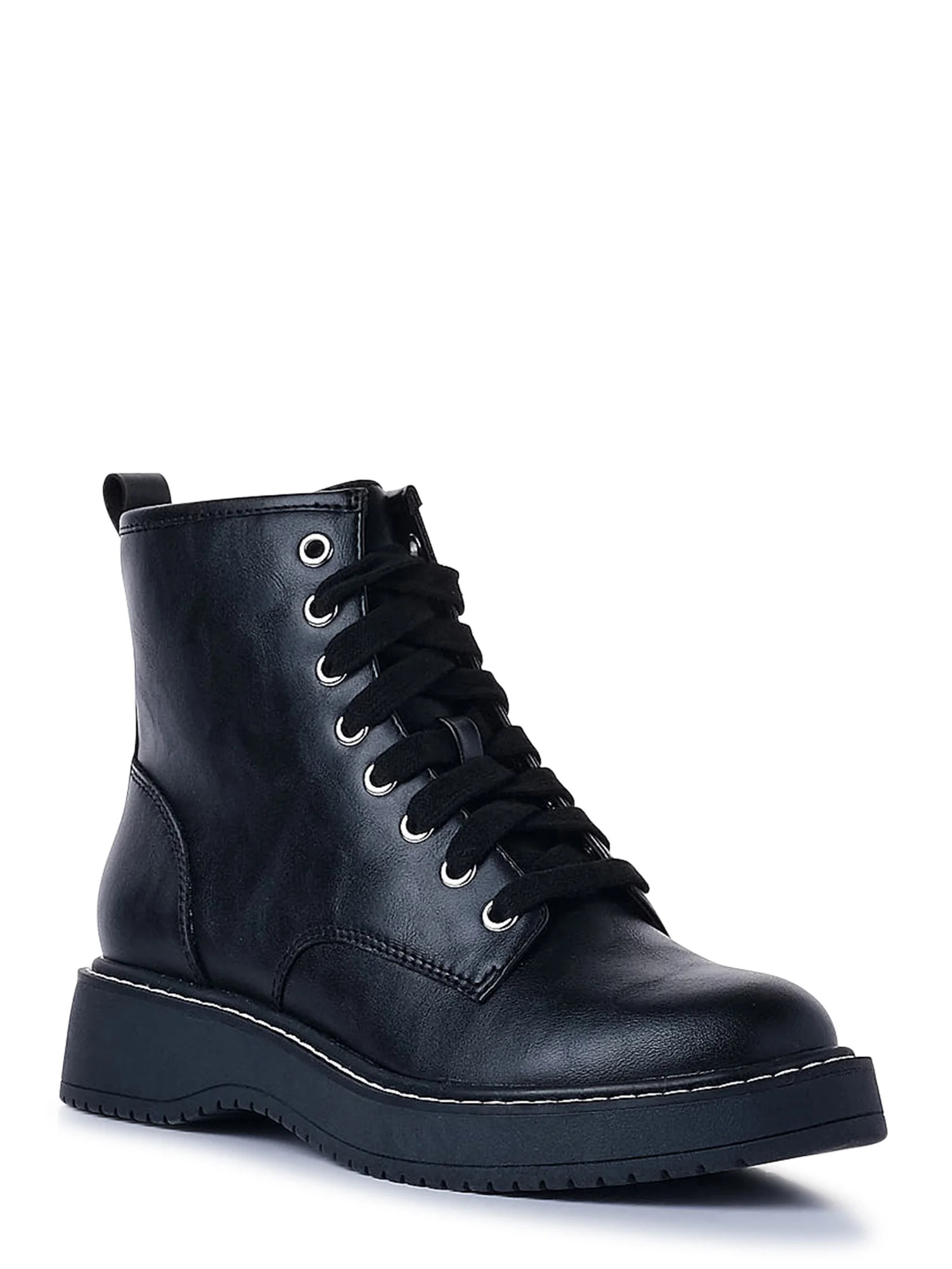 Madden NYC Women's Moto Lace Up Nappa Boots - Walmart.com | Walmart (US)