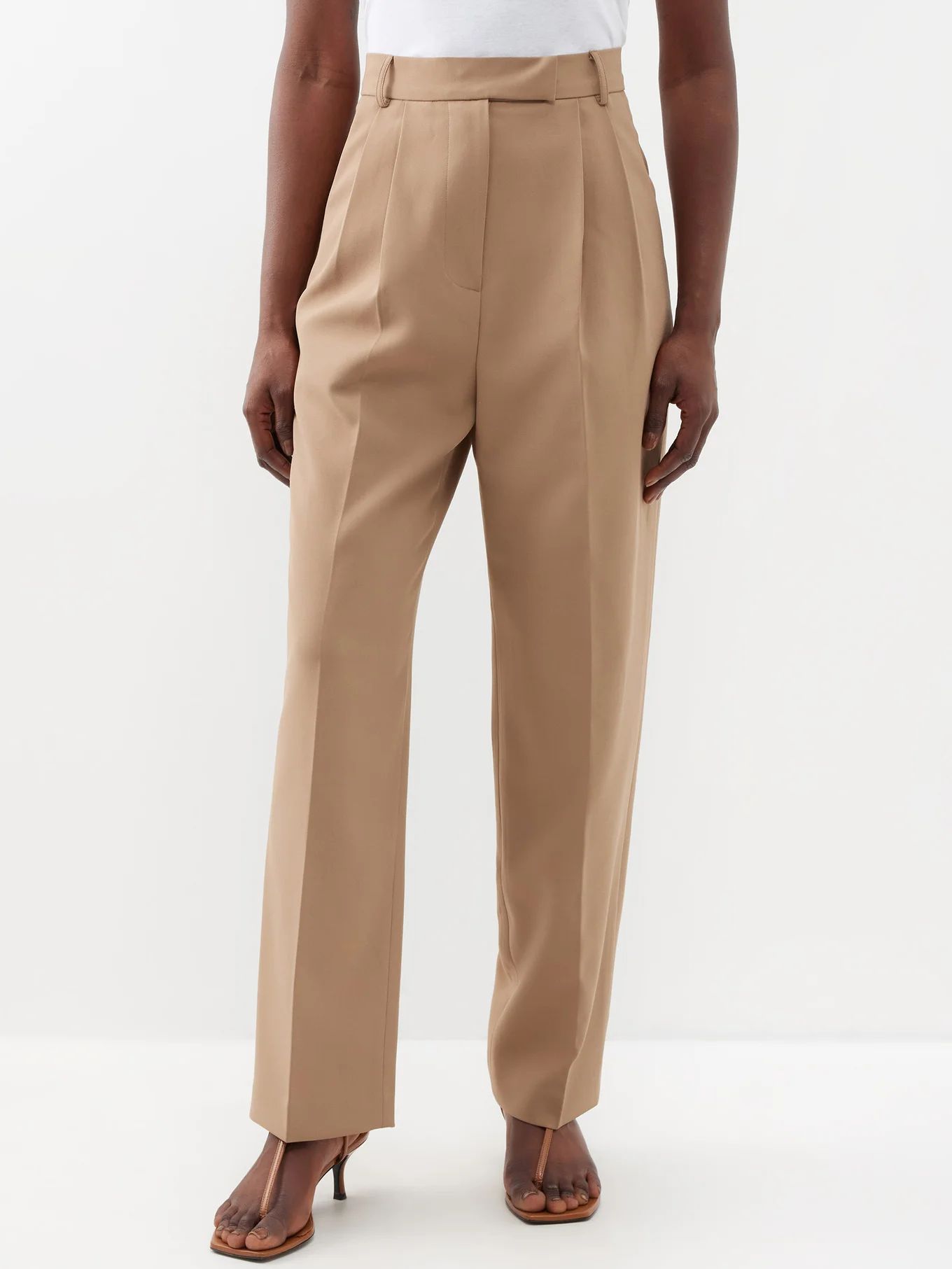 Bea pleated fresco trousers | The Frankie Shop | Matches (UK)