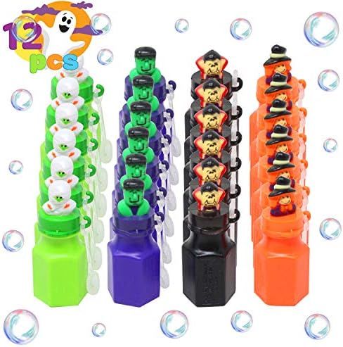 JOYIN 12 Pcs Halloween Themed Bubbles in 4 Spooky Designs Mini Bubble Maker Toys Treat or Trick G... | Amazon (US)