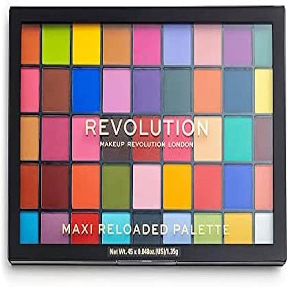 Makeup Revolution Maxi Reloaded Palette, Eyeshadow Palette, 45 Highly Pigmented Matte Shades, Mon... | Amazon (US)