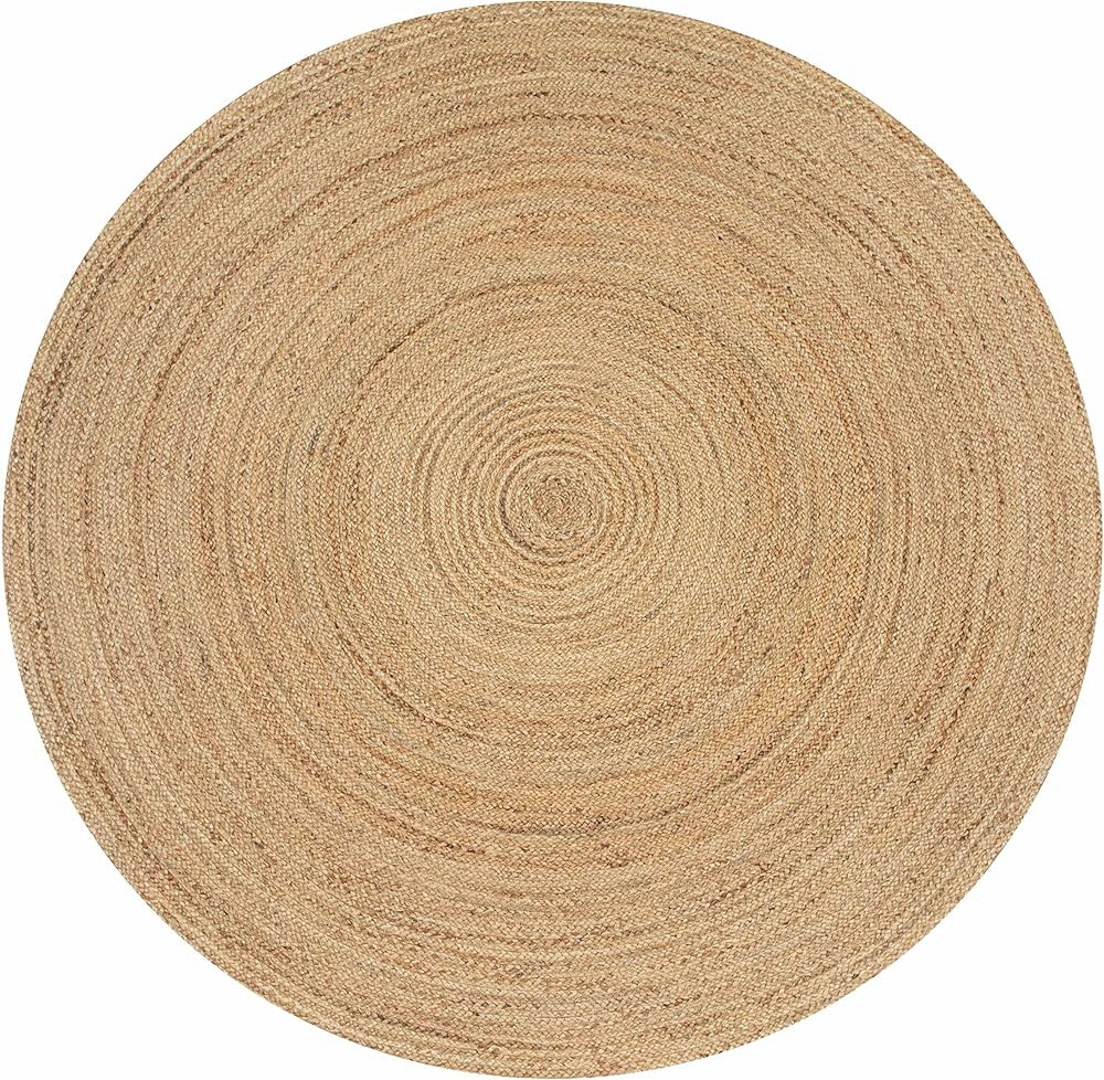 Jute Braided Rug, 4' Round Natural, Hand Woven Reversible Rugs for Kictchen Living Room Entryway,... | Amazon (US)