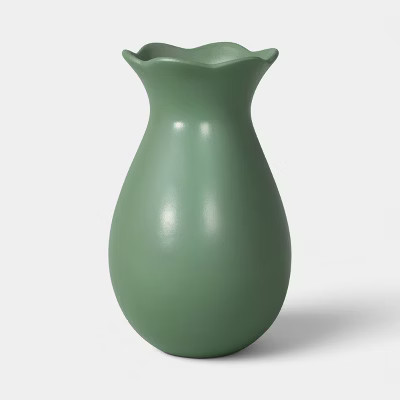 Scalloped Ceramic Vase - Room Essentials™ | Target