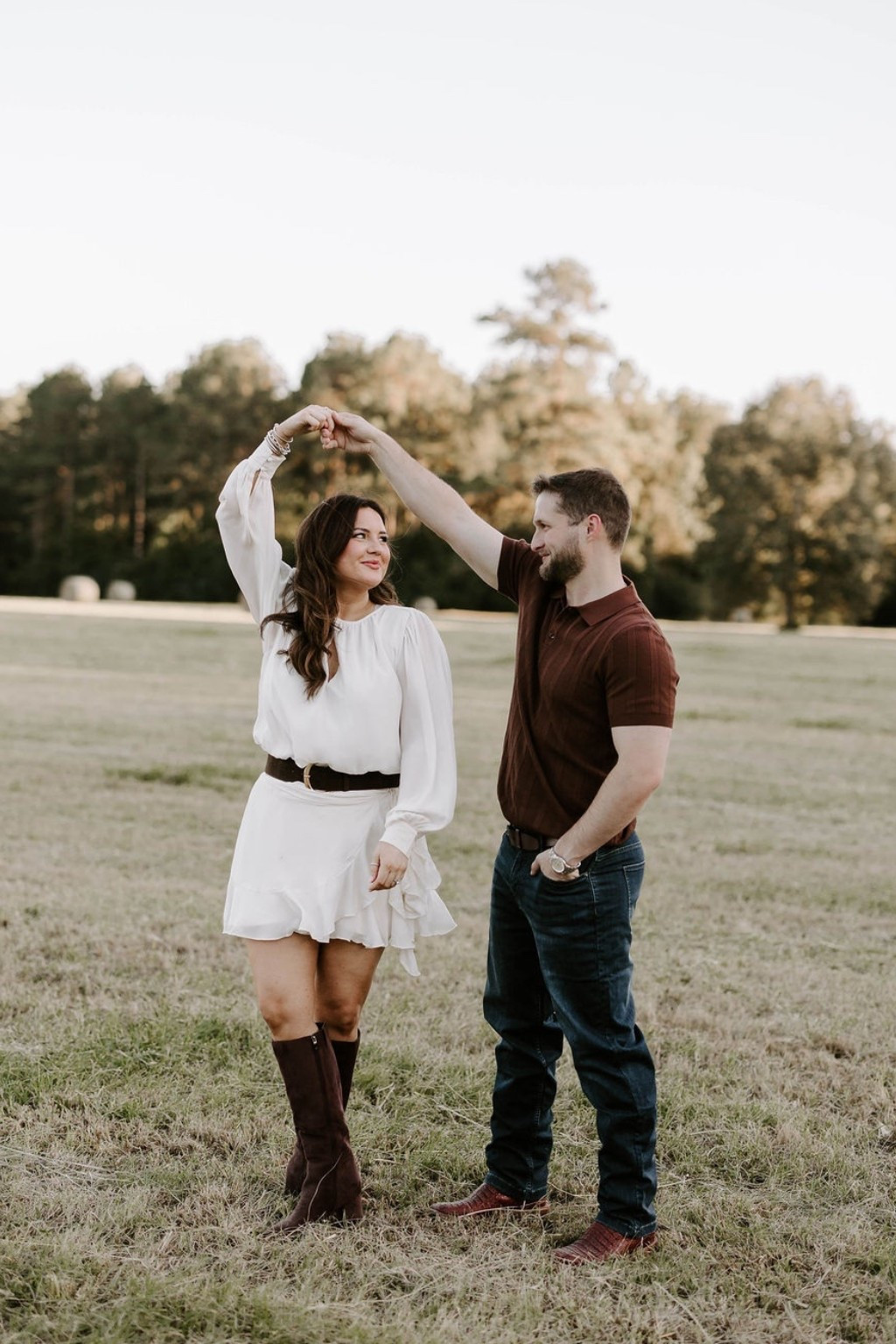 Engagement photo outfits for him and her! Plus pose inspo for your wedding shoot. 

Engagement pictures 
Engagement photo style 
Abercrombie dress 
Suede boots
Fall boots
Thanksgiving

#LTKSeasonal #LTKStyleTip #LTKMens