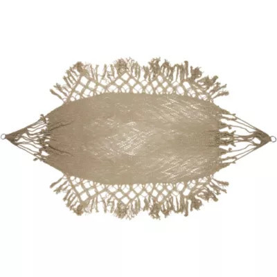 Northlight 78" x 31" Brown Macrame Hammock with Patterned Tassels | Belk