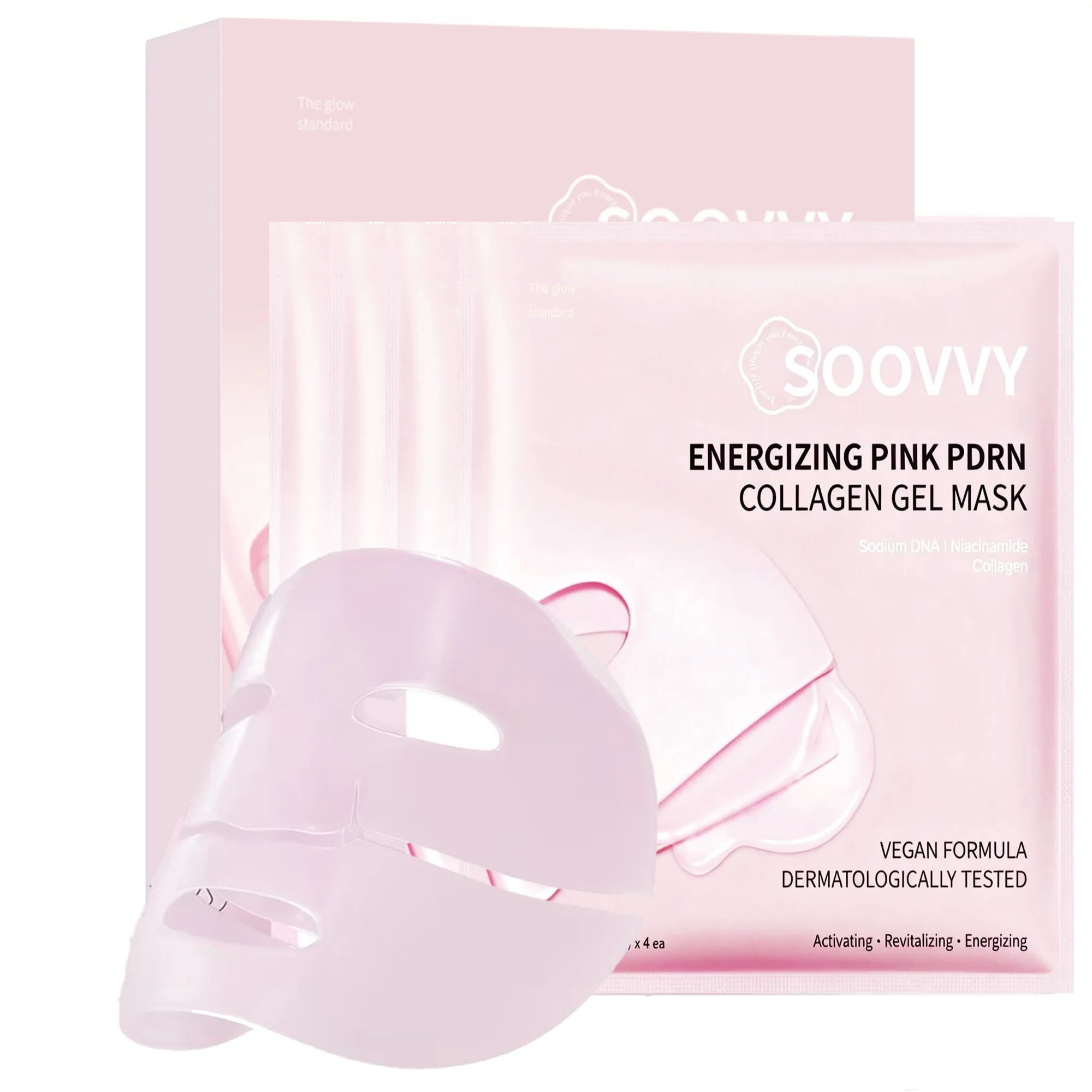 SOOVVY   Pink Collagen Jelly Gel Mask , Overnight Face Mask for Glass Glow Skin Care ,Moisturizin... | Walmart (US)