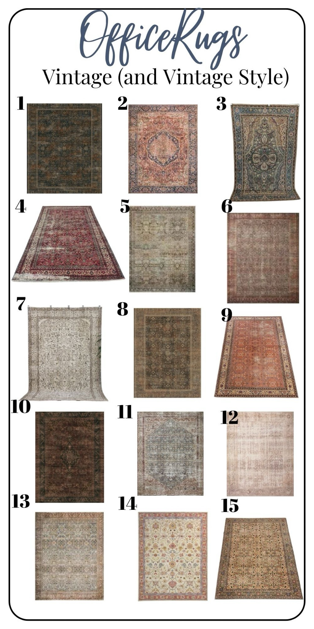 Vintage and vintage style rugs perfect for an office (or anywhere!)

#LTKhome