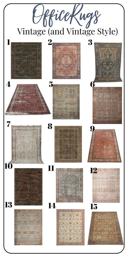 Vintage and vintage style rugs perfect for an office (or anywhere!)

#LTKhome